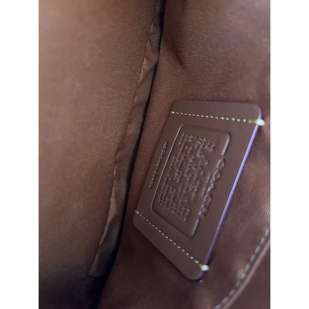 Coach Graham Tan Black Signature Canvas Leather Crossbody Bag‎ Excellent